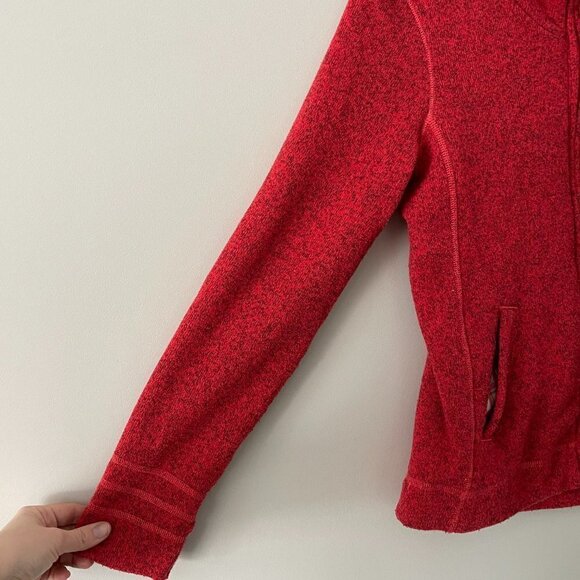 The North Face Full Zip Mock Neck Casual Outdoor Fleece Basic Jacket Red Small - Picture 4 of 9